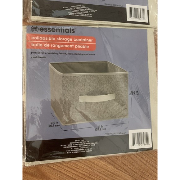 Lot  Of 4  Essentials Collapsible Storage Containers  NEW - Picture 2 of 2